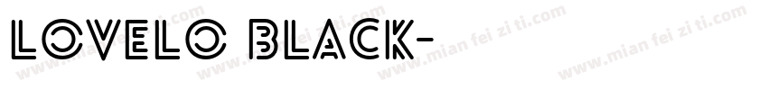 lovelo Black字体转换